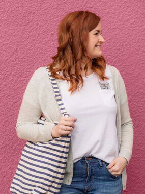 Paul & Joe Sister Glendale Pocket Tee Embroidered Cat White Size M
